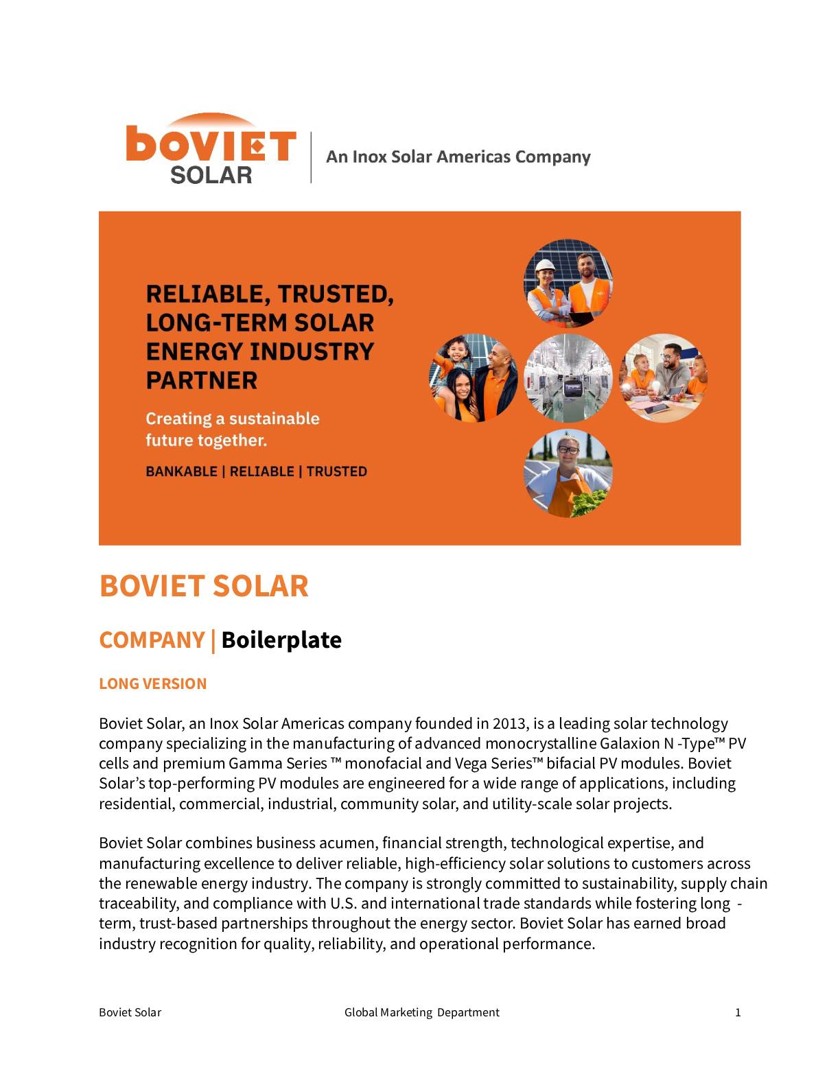 Boviet Solar Company Boilerplate July 2026