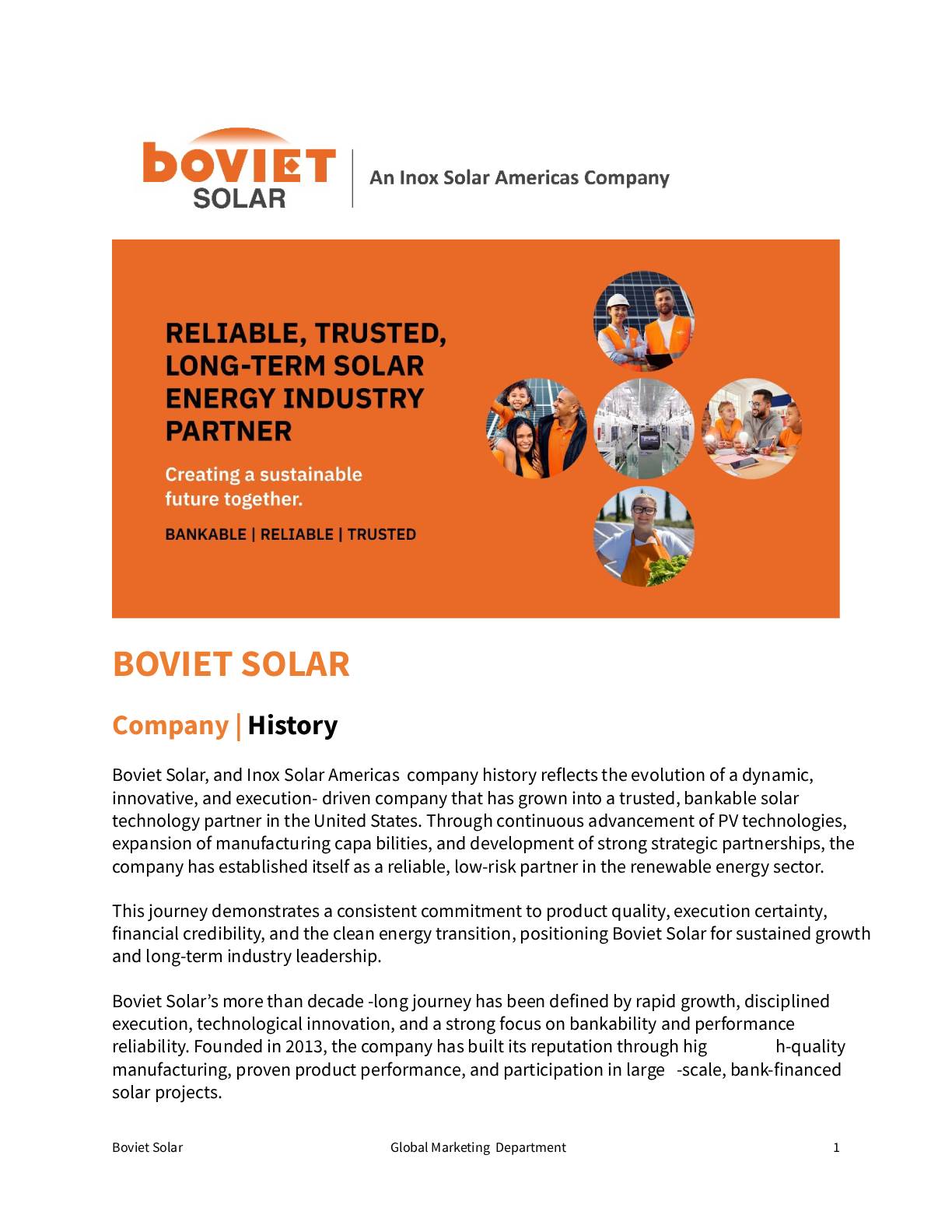 Boviet Solar Company History July 2026